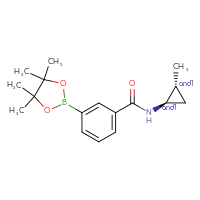 Chemical structure of rac-N-[(1R,2R)-2-methylcyclopropyl]-3-(4,4,5,5-tetramethyl-1,3,2-dioxaborolan-2-yl)benzamide - CSSB02148211065