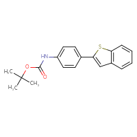 Chemical structure of tert-butyl N-[4-(1-benzothiophen-2-yl)phenyl]carbamate - CSSB06583818217