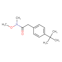 Chemical structure of 2-(4-tert-butylphenyl)-N-methoxy-N-methylacetamide - CSSB00103401920