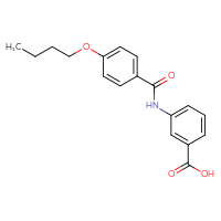 Chemical structure of 3-(4-butoxybenzamido)benzoic acid - CSSB00046243217