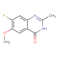 Chemical structure of 7-fluoro-6-methoxy-2-methyl-3,4-dihydroquinazolin-4-one - CSSB00012884180