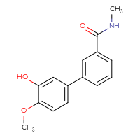 Chemical structure of 3'-hydroxy-4'-methoxy-N-methyl-[1,1'-biphenyl]-3-carboxamide - CSSB00150704510