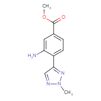 Chemical structure of methyl 3-amino-4-(2-methyl-2H-1,2,3-triazol-4-yl)benzoate - CSSB04429952108