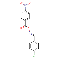 Chemical structure of [(4-chlorophenyl)methylidene]amino 4-nitrobenzoate - CSSB02125605014