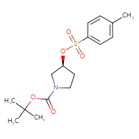 Chemical structure of tert-butyl (3S)-3-[(4-methylbenzenesulfonyl)oxy]pyrrolidine-1-carboxylate - CSSB00016055848