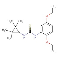 Chemical structure of 1-(2,5-diethoxyphenyl)-3-(2,2,3,3-tetramethylcyclopropyl)thiourea - CSSB15776265113