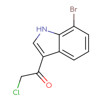 Chemical structure of 1-(7-bromo-1H-indol-3-yl)-2-chloroethan-1-one - CSSB00010223490