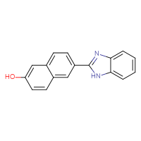Chemical structure of 6-(1H-1,3-benzodiazol-2-yl)naphthalen-2-ol - CSSB02255005926