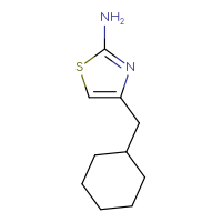 Chemical structure of 4-(cyclohexylmethyl)-1,3-thiazol-2-amine - CSSB00013221230