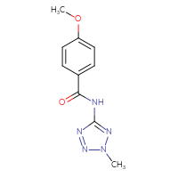 Chemical structure of 4-methoxy-N-(2-methyl-2H-1,2,3,4-tetrazol-5-yl)benzamide - CSSB00103403912