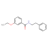 Chemical structure of 3-ethoxy-N-(2-phenylethyl)benzamide - CSSB00047261416