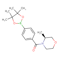 Chemical structure of (3S)-3-methyl-4-[4-(4,4,5,5-tetramethyl-1,3,2-dioxaborolan-2-yl)benzoyl]morpholine - CSSB02526790905
