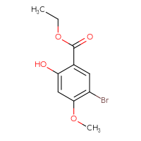 Chemical structure of ethyl 5-bromo-2-hydroxy-4-methoxybenzoate - CSSB00010222506