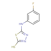 Chemical structure of 5-[(3-fluorophenyl)amino]-1,3,4-thiadiazole-2-thiol - CSSB00000195559