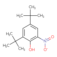 Chemical structure of 2,4-di-tert-butyl-6-nitrophenol - CSSB00000643597
