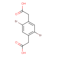 Chemical structure of 2-[2,5-dibromo-4-(carboxymethyl)phenyl]acetic acid - CSSB02149250707