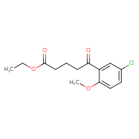Chemical structure of ethyl 5-(5-chloro-2-methoxyphenyl)-5-oxopentanoate - CSSB00020572465