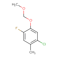 Chemical structure of 1-chloro-4-fluoro-5-(methoxymethoxy)-2-methylbenzene - CSSB09895805769