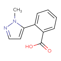 Chemical structure of 2-(1-methyl-1H-pyrazol-5-yl)benzoic acid - CSSB00011961120