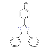 Chemical structure of 2-(4-methylphenyl)-4,5-diphenyl-1H-imidazole - CSSB00160650328