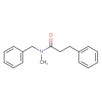 Chemical structure of N-benzyl-N-methyl-3-phenylpropanamide - CSSB00032302879
