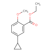 Chemical structure of ethyl 5-cyclopropyl-2-methoxybenzoate - CSSB00053690353