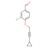 Chemical structure of 3-chloro-4-[(3-cyclopropylprop-2-yn-1-yl)oxy]benzaldehyde - CSSB00122922191