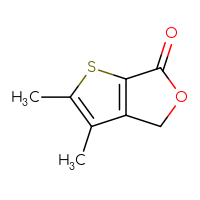 Chemical structure of 2,3-dimethyl-4H,6H-thieno[2,3-c]furan-6-one - CSSB03552488830