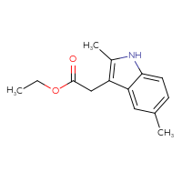 Chemical structure of ethyl 2-(2,5-dimethyl-1H-indol-3-yl)acetate - CSSB00121597391