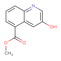 Chemical structure of methyl 3-hydroxyquinoline-5-carboxylate - CSSB00010155542