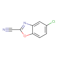 Chemical structure of 5-chloro-1,3-benzoxazole-2-carbonitrile - CSSB00010393520