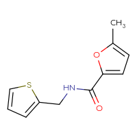 Chemical structure of 5-methyl-N-[(thiophen-2-yl)methyl]furan-2-carboxamide - CSSB00026362848