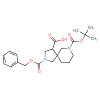 Chemical structure of 2-[(benzyloxy)carbonyl]-7-[(tert-butoxy)carbonyl]-2,7-diazaspiro[4.5]decane-4-carboxylic acid - CSSB00102766120