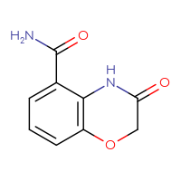 Chemical structure of 3-oxo-3,4-dihydro-2H-1,4-benzoxazine-5-carboxamide - CSSB01991094494