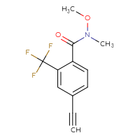 Chemical structure of 4-ethynyl-N-methoxy-N-methyl-2-(trifluoromethyl)benzamide - CSSB03507575990