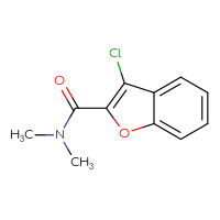 Chemical structure of 3-chloro-N,N-dimethyl-1-benzofuran-2-carboxamide - CSSB01213056074