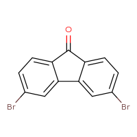 Chemical structure of 3,6-dibromo-9H-fluoren-9-one - CSSB00020642643