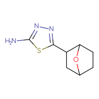 Chemical structure of 5-{7-oxabicyclo[2.2.1]heptan-2-yl}-1,3,4-thiadiazol-2-amine - CSSB00015776179