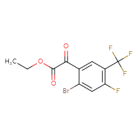 Chemical structure of ethyl 2-[2-bromo-4-fluoro-5-(trifluoromethyl)phenyl]-2-oxoacetate - CSSB21103686879