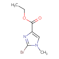 Chemical structure of ethyl 2-bromo-1-methyl-1H-imidazole-4-carboxylate - CSSB00018360655
