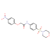 Chemical structure of N-[4-(morpholine-4-sulfonyl)phenyl]-2-(4-nitrophenoxy)acetamide - CSSB00020575345