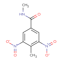 Chemical structure of N,4-dimethyl-3,5-dinitrobenzamide - CSSB00103396977