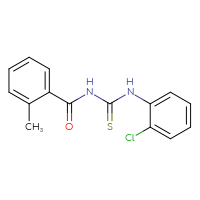 Chemical structure of 1-(2-chlorophenyl)-3-(2-methylbenzoyl)thiourea - CSSB00121706167
