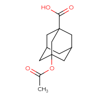 Chemical structure of 3-(acetyloxy)adamantane-1-carboxylic acid - CSSB00020603523