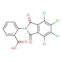 Chemical structure of 2-(4,5,6,7-tetrachloro-1,3-dioxo-2,3-dihydro-1H-isoindol-2-yl)benzoic acid - CSSB00020598418