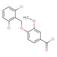 Chemical structure of 4-[(2,6-dichlorophenyl)methoxy]-3-methoxybenzoyl chloride - CSSB00020597089