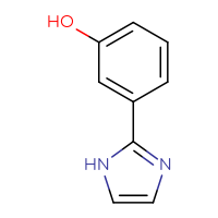 Chemical structure of 3-(1H-imidazol-2-yl)phenol - CSSB00011999254