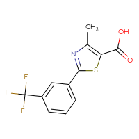 Chemical structure of 4-methyl-2-[3-(trifluoromethyl)phenyl]-1,3-thiazole-5-carboxylic acid - CSSB00000767357