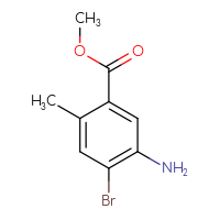 Chemical structure of methyl 5-amino-4-bromo-2-methylbenzoate - CSSB00011010610