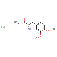 Chemical structure of methyl (2S)-2-amino-3-(3,4-dimethoxyphenyl)propanoate hydrochloride - CSSB00102569914